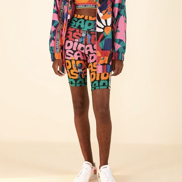 adidas x Farm Rio Bike Shorts Women’s Small - Picture 2 of 16